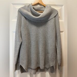 Michael Michael Kors Women’s Sweater Large Gray Cowl-neck Pullover Long Sleeve